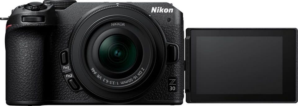 Nikon Kit Z 30 + 16–50 + 50–250 VR Systemkamera (NIKKOR Z DX 16–50 mm 1:3,5–6,3 VR, NIKKOR Z DX 50–250 mm 1:4,5–6,3 VR, 20,9 MP, WLAN (Wi-Fi), Bluetooth) - Thumbnail 3
