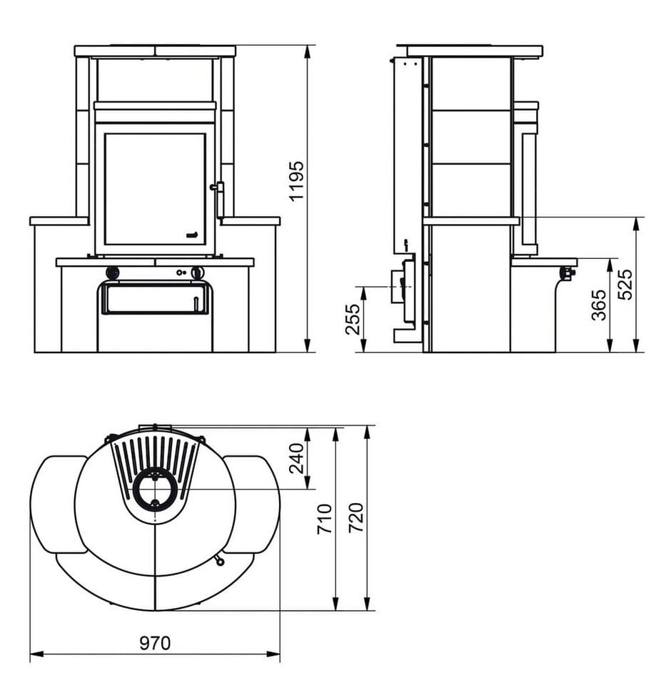 HARK Kaminofen »Avenso GT ECOplus 8 kW«, 8 kW, Dauerbrand, meteor-schwarz - Thumbnail 10