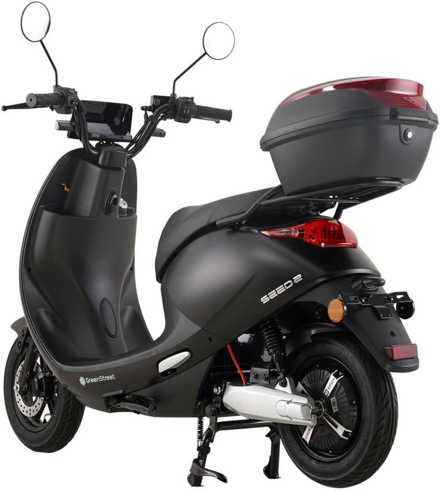 GreenStreet E-Motorroller SEED2 2000W 45 km/h schwarz inkl. Topcase, 2000 W, 45 km/h - Thumbnail 6