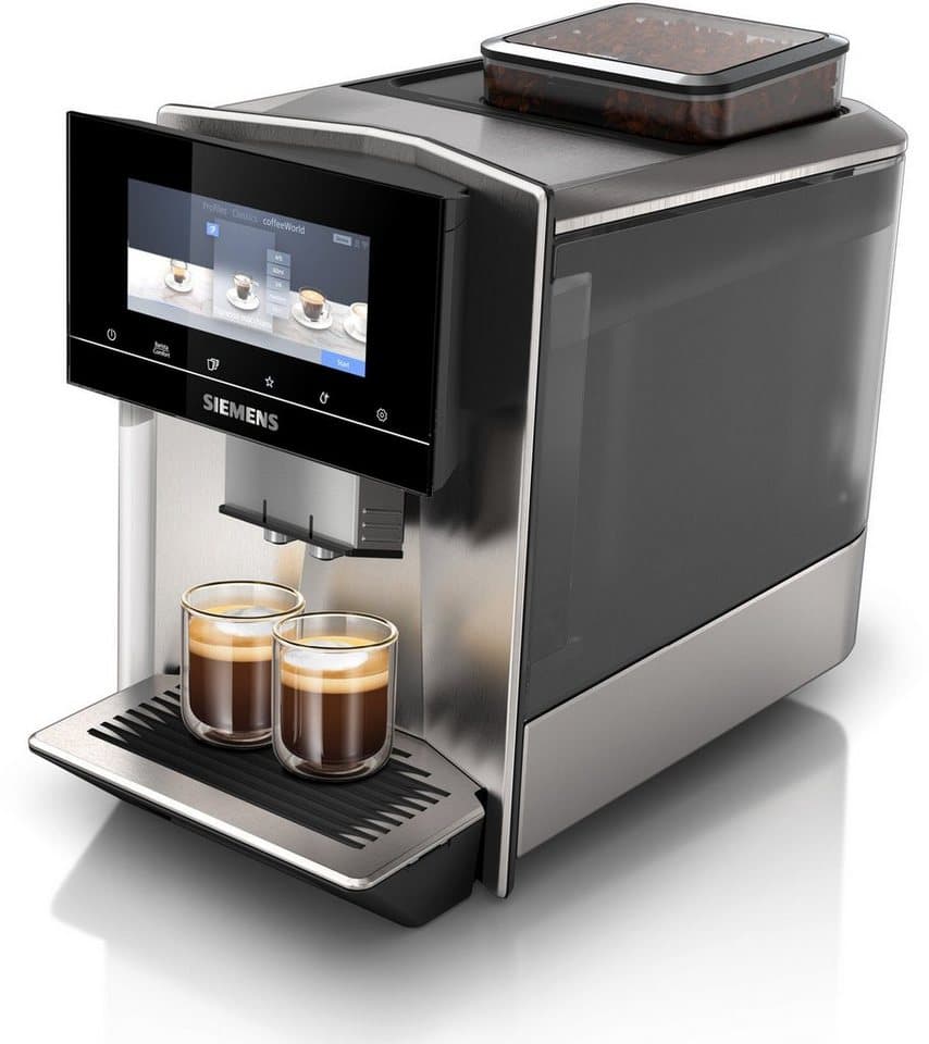 SIEMENS Kaffeevollautomat EQ900 TQ903D43, intuitives 6,8" TFT-Display, Geräuschreduzierung, App-Steuerung, Barista-Modus, AromaSelect, 3 Profile, edelstahl - Thumbnail 4