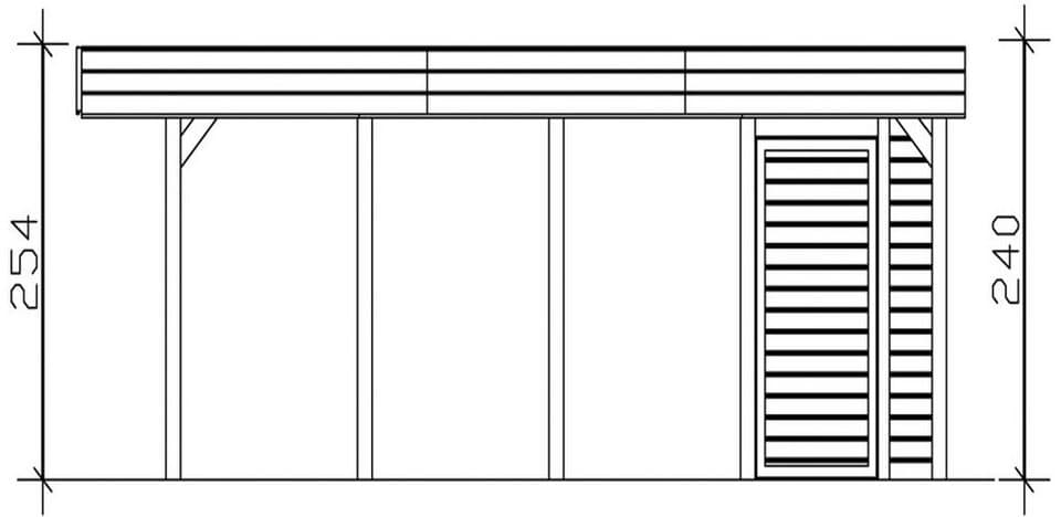 Skanholz Doppelcarport Friesland, BxT: 557x708 cm, 207 cm Einfahrtshöhe, (Set), mit Abstellraum - Thumbnail 6
