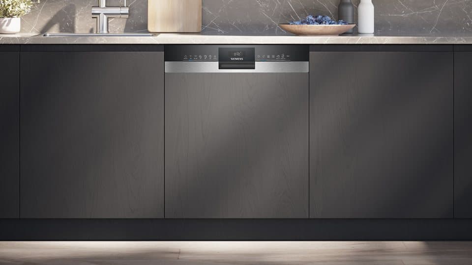 SIEMENS teilintegrierbarer Geschirrspüler iQ300 SN53ES28AE, 13 Maßgedecke, Made in Germany, flexible Körbe & Schubladen, Spülturbo varioSpeed - Thumbnail 3