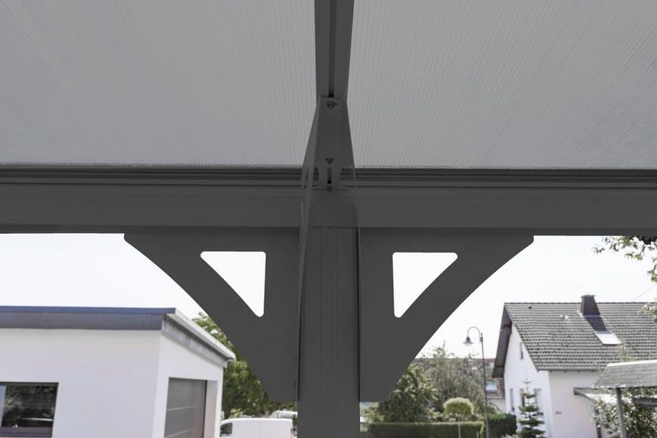 WESTMANN Einzelcarport Flachdach, BxT: 305x503 cm, 217 cm Einfahrtshöhe, aus Aluminium, anthrazit - Thumbnail 11
