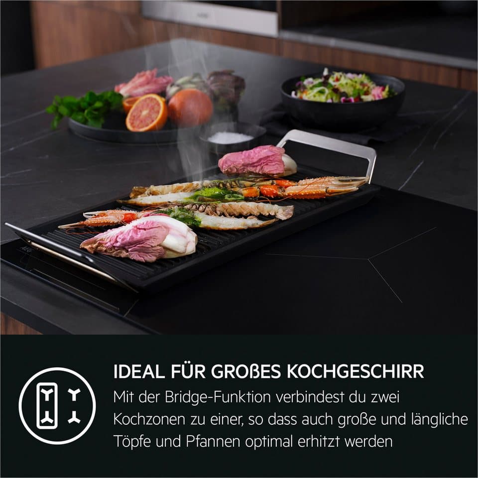 AEG Induktions Herd-Set Serie 5000 HH24HSPID, mit 1-fach-Teleskopauszug, Pyrolyse-Selbstreinigung, AirFry - knusprige Ergebnisse mit wenig oder ohne Öl, Made in Germany - Thumbnail 7