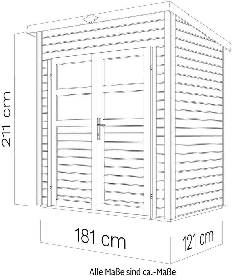 KONIFERA Gartenhaus Felix 1, BxT: 191x139 cm, Inklusive Fussboden - Thumbnail 5