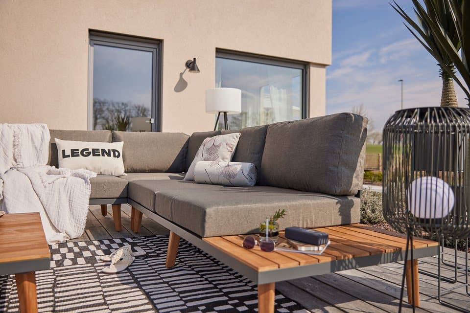 MERXX Gartenlounge-Set Athen, (15-tlg., 1x Eckbank, 1x Tisch 95x95 cm, inkl. Sitz- und Rückenkissen), Aluminiumgestell mit Akazienholz, FSC 100%, Unser Dauertiefpreis - Thumbnail 22