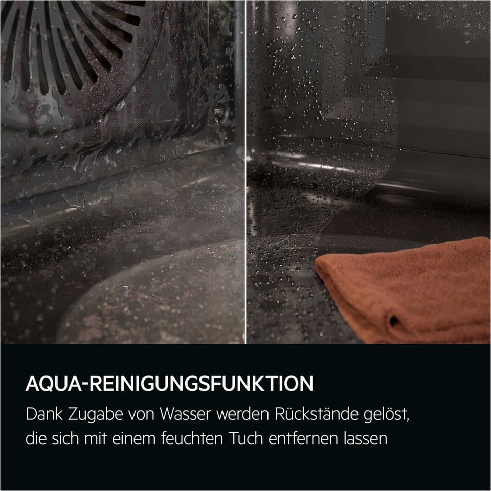 AEG Backofen-Set HH24BSIB, Aqua Clean, Heißluft: Gleichmäßiges Garen auf 3 Ebenen: ideal für Mehrblech‑Backen - Thumbnail 28
