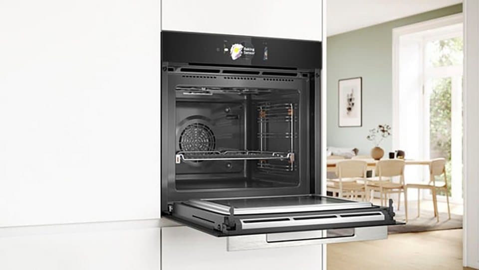 BOSCH Backofen mit Mikrowelle Serie 8 HMG778NB1, mit 1-fach-Teleskopauszug, Pyrolyse-Selbstreinigung - Thumbnail 5