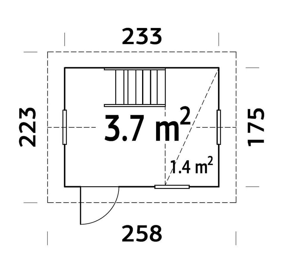 Palmako Spielhaus Grete 3,7 m², mit Vorgefertigte Wandelemente - Thumbnail 3