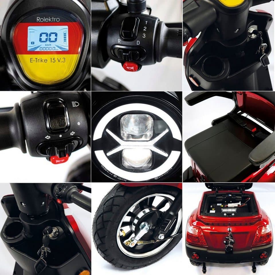 Rolektro Elektromobil Rolektro E-Trike 15 V.3 Lithium, 1000 W, 15 km/h, (mit Topcase) - Thumbnail 11
