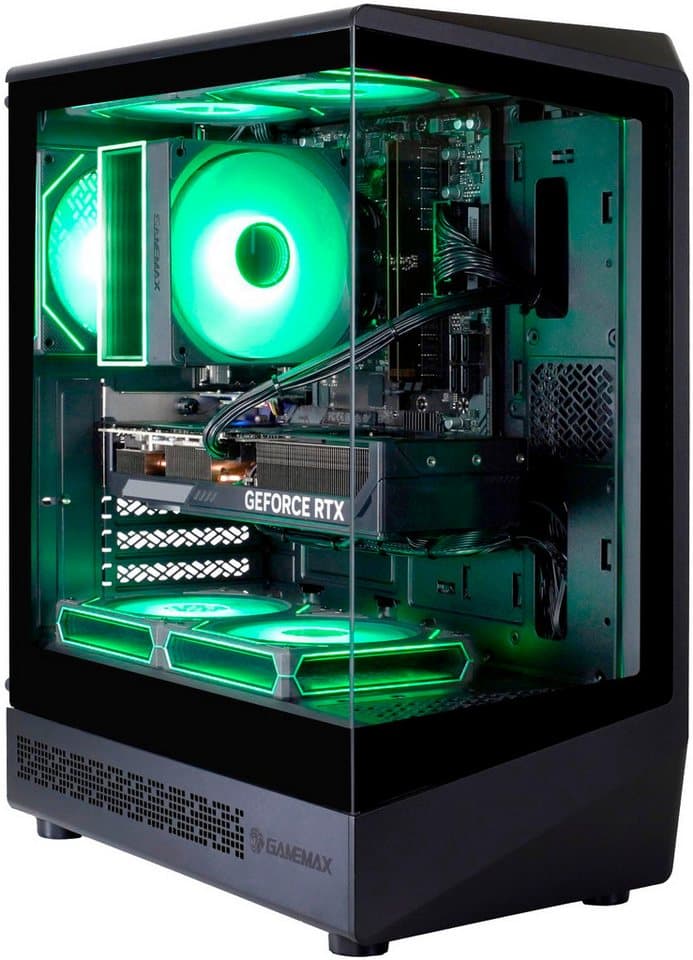 GAMEMAX MegaDeal VISTA COC 2853 AMD Ryzen 7 5700X 16GB 480GB SSD RTX 5060 Gaming-PC-Komplettsystem (27", AMD Ryzen 7 5700X, RTX 5060, 16 GB RAM, 480 GB SSD, Windows 11 + MSI PRO MP272L LCD-Monitor, 68,6cm (27) - Thumbnail 4