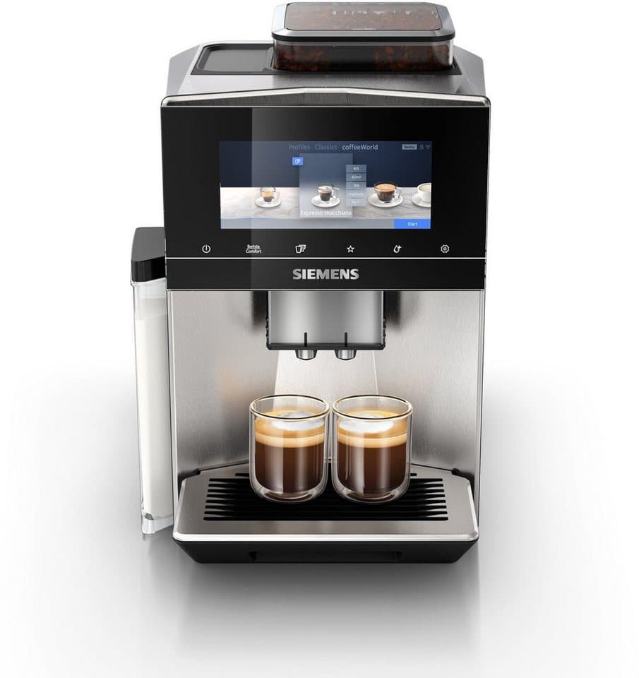 SIEMENS Kaffeevollautomat EQ900 TQ903D43, intuitives 6,8" TFT-Display, Geräuschreduzierung, App-Steuerung, Barista-Modus, AromaSelect, 3 Profile, edelstahl - Bild 1