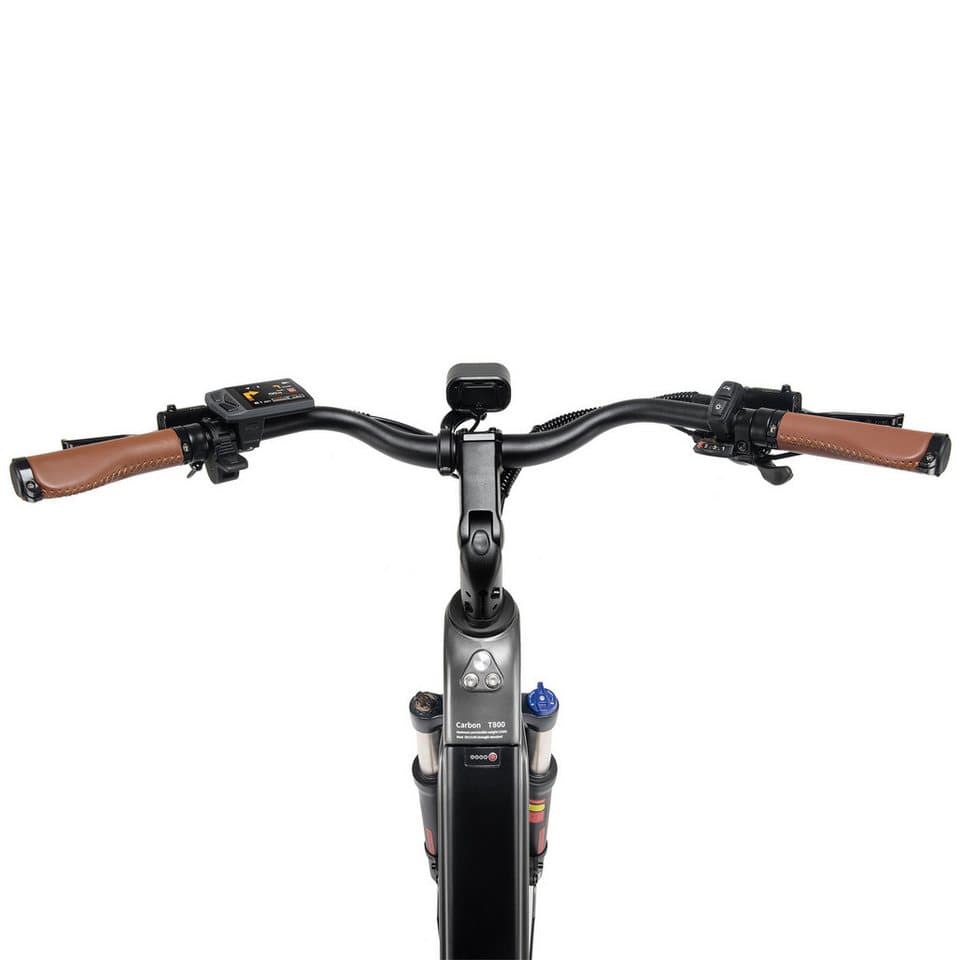 Vankel E-Bike Cityrad Air Max Carbon E-Bikes Damen u. Herren Dual-Akku max.150km, 26 Zoll, 5 Gang, Kettenschaltung, Heckmotor, 921,6 Wh, (Beleuchtungsset mit Batterieladegerät, Batterieschlüssel, Werkzeug), Premium Elektrofahrrad mit T800 Carbonrahmen & Hydraulikbremsen - Thumbnail 8