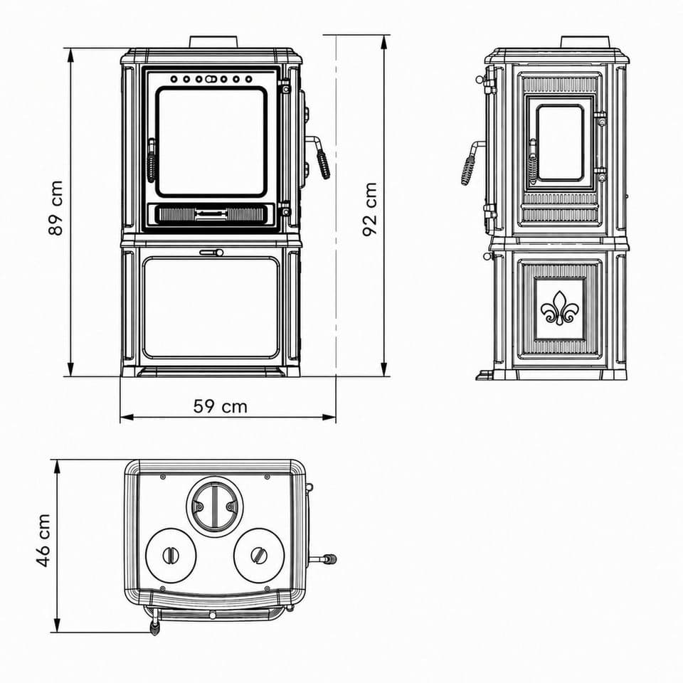 Hanseatic Kaminofen Mars, 7,2 kW, Zeitbrand, Großer Feuerraum - Thumbnail 18
