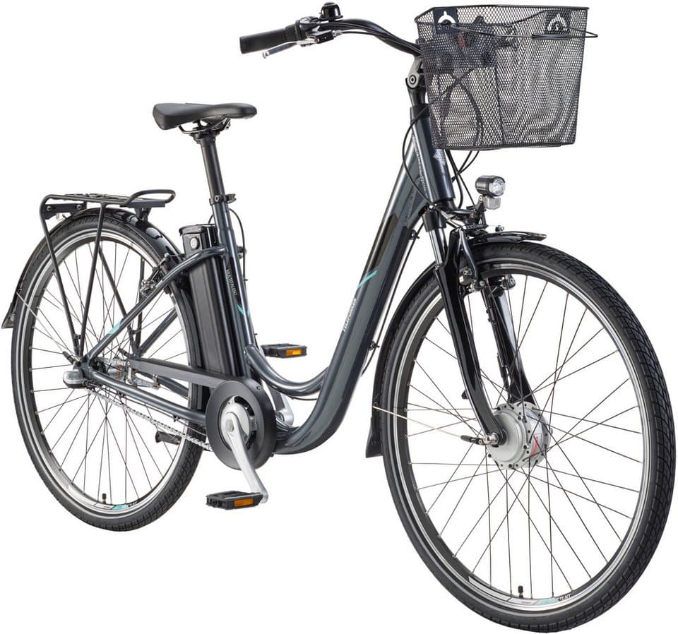 Telefunken E-Bike Cityrad Multitalent RC830, 3 Gang Shimano Nexus Schaltwerk, Frontmotor, 531,3 Wh, Pedelec, Elektrofahrrad für Damen u. Herren