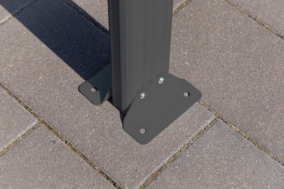 WESTMANN Einzelcarport Flachdach, BxT: 305x503 cm, 217 cm Einfahrtshöhe, aus Aluminium, anthrazit - Thumbnail 9