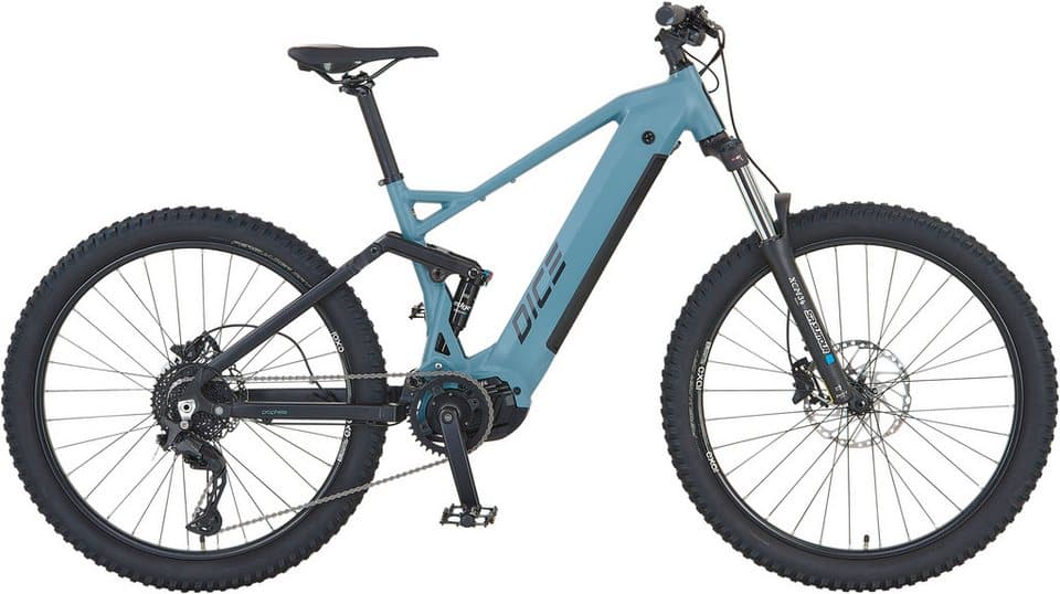 Prophete E-Bike Mountainbike Dice 4.0, 10 Gang Shimano Cues Schaltwerk, Kettenschaltung, Mittelmotor, 480 Wh, Pedelec, Elektrofahrrad für Damen und Herren, MTB - Bild 1