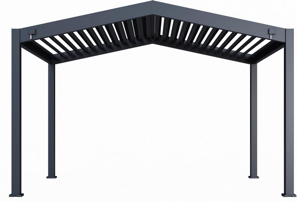 Paragon Pergola mit Lamellendach Icon 1013 Anthrazit, BxTxH: 399x308x282 cm, Mit verstellbaren Aluminiumlamellen - Thumbnail 3