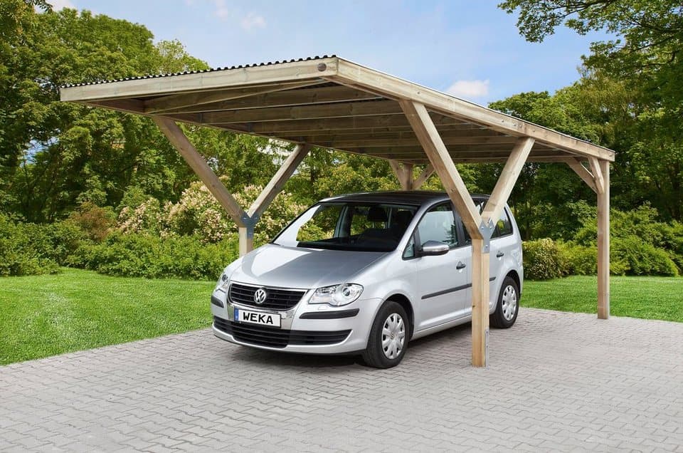 weka Einzelcarport, BxT: 306x606 cm, 241 cm Einfahrtshöhe, mit Stahldach - Thumbnail 2