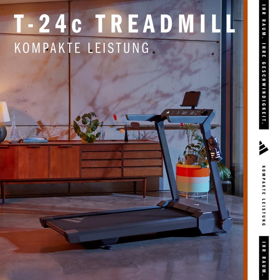 adidas Performance Laufband T-24c (mit Bluetooth und App-Funktion), bis max. 18 km/h, klappbar, mit Steigung, 110 kg max. Benutzergewicht - Thumbnail 43
