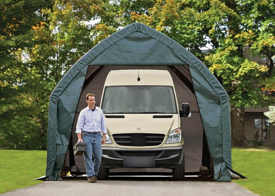 ShelterLogic Garage Garage-in-a-Box, sehr schneller Auf- und Abbau, BxTxH: 390x610x370 cm - Thumbnail 5