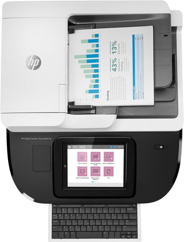 HP Digital Sender Flow 8500 fn2 Workstation zur Dokumentenerfassung Scanner, (LAN (Ethernet) - Thumbnail 4
