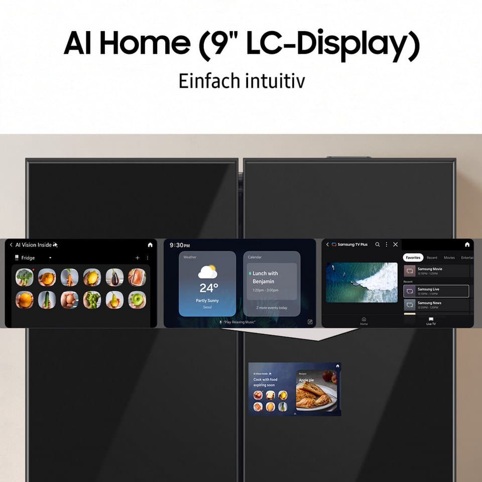 Samsung French Door RM94F RM90F67CECEF, 185,3 cm hoch, 91,2 cm breit - Thumbnail 4