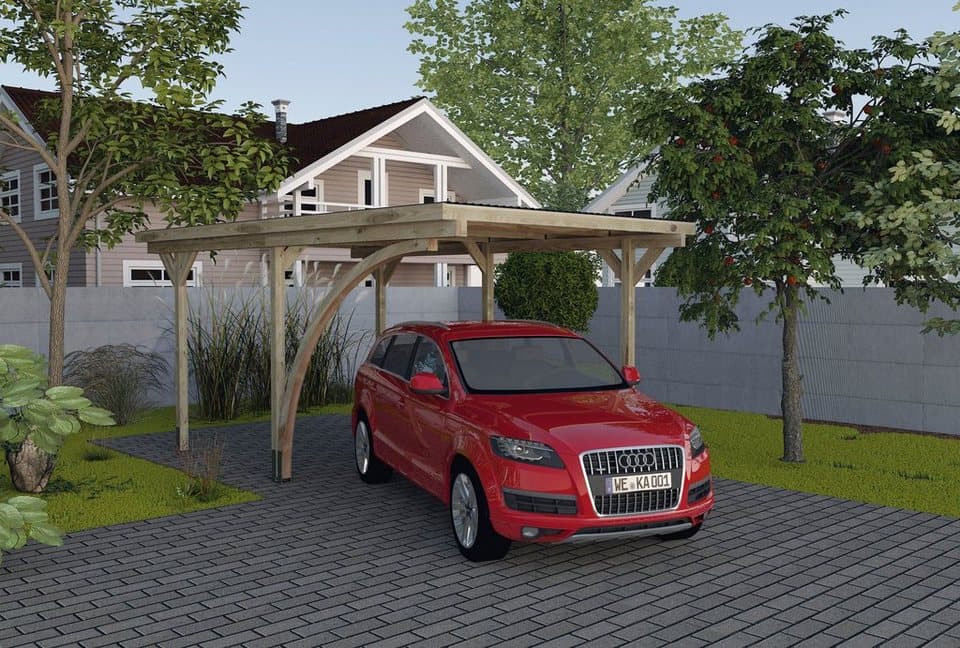 weka Einzelcarport 606 A Gr.1, BxT: 300x500 cm, 217,5 cm Einfahrtshöhe, mit Rundbogen wahlweise links- oder rechts montierbar - Thumbnail 2