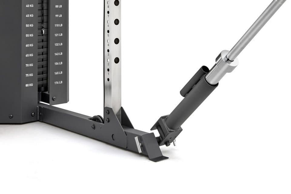 adidas Performance Trainingsstation adidas Cable Crossover - Kabelzugstation mit Rack, 2 Gewichtsblöcke, 2×80 kg Kabelzug, Rack, 40-fach verstellbar & Landmineen) - Thumbnail 6