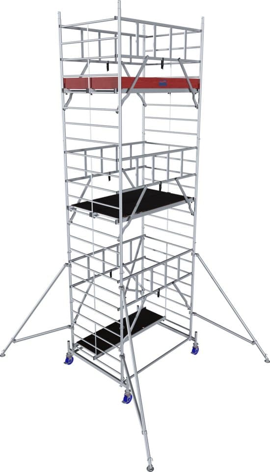 KRAUSE Fahrgerüst ProTec XXL Breitaufbau, (Set), Arbeitshöhe: 7,3 Meter