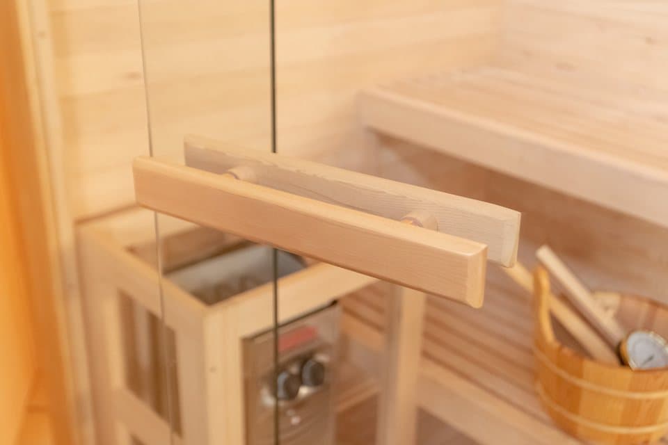 Sanotechnik Sauna PANORAMA black, BxTxH: 130 x 120 x 200 cm - Thumbnail 9
