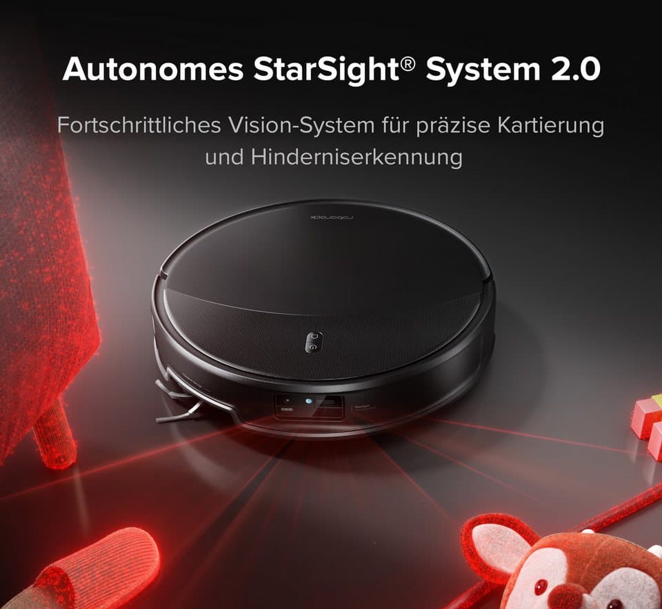 Roborock Saugroboter mit Wischfunktion Saros 20X mit 36.000 Pa Saugkraft & hohem Wischdruck, 65 W, beutellos, Mop-Abnahme, überwindet 8,8cm hohe Schwellen, StarSight2.0 Navigation - Thumbnail 3