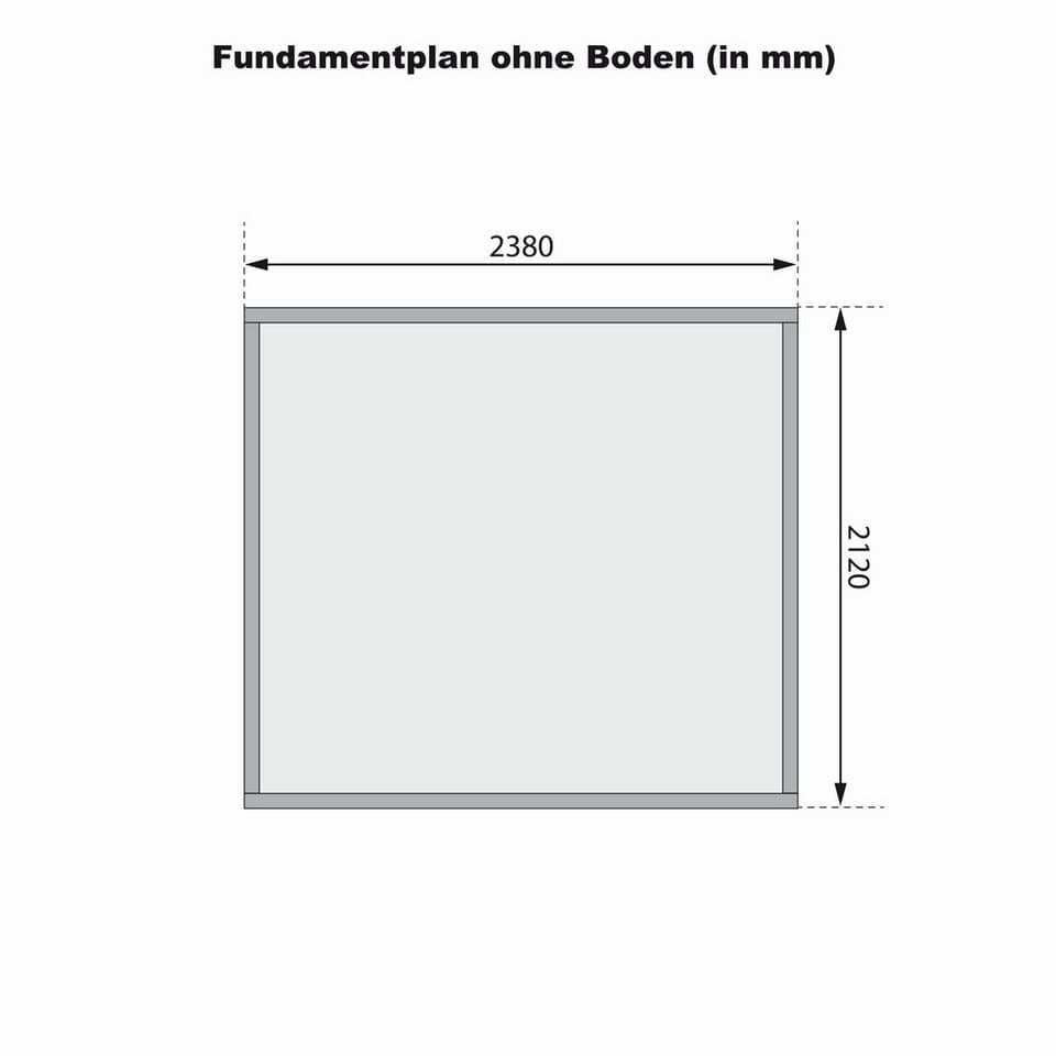 Karibu Fasssauna "Quadro 1 Plus" naturbelassen, BxTxH: 242,5 x 175 x 205 cm, 38 mm, aus hochwertiger nordischer Fichte - Thumbnail 10