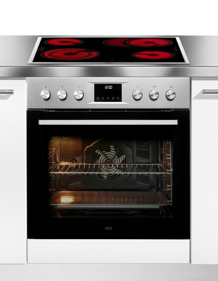 AEG Elektro-Herd-Set Serie 5000 HH25HSPM, Pyrolyse-Selbstreinigung, Heißluft: Gleichmäßiges Garen auf 3 Ebenen: ideal für Mehrblech‑Backen - Thumbnail 2