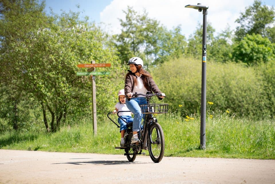 Prophete E-Bike Lastenrad Longtail - Urbanicer 4.0 inkl. 2 Sitzpolster, 9 Gang Shimano Cues Schaltwerk, Kettenschaltung, Mittelmotor, 720 Wh, Heck-Gepäckträger bis 80kg Zuladung, 10 Jahre Garantie auf den Rahmen - Thumbnail 13