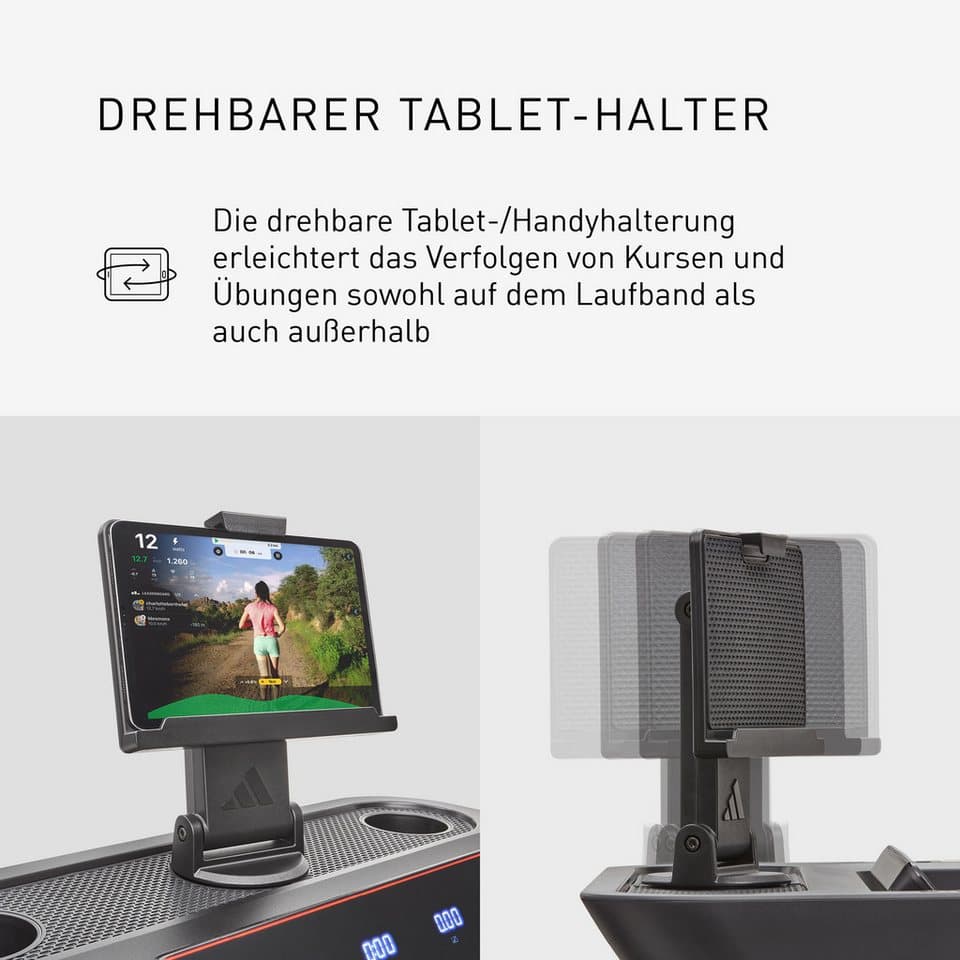 adidas Performance Laufband Laufband T-23 (mit Bluetooth-Funktion), bis max. 20 km/h, mit Steigung, 150 kg max. Benutzergewicht - Thumbnail 7