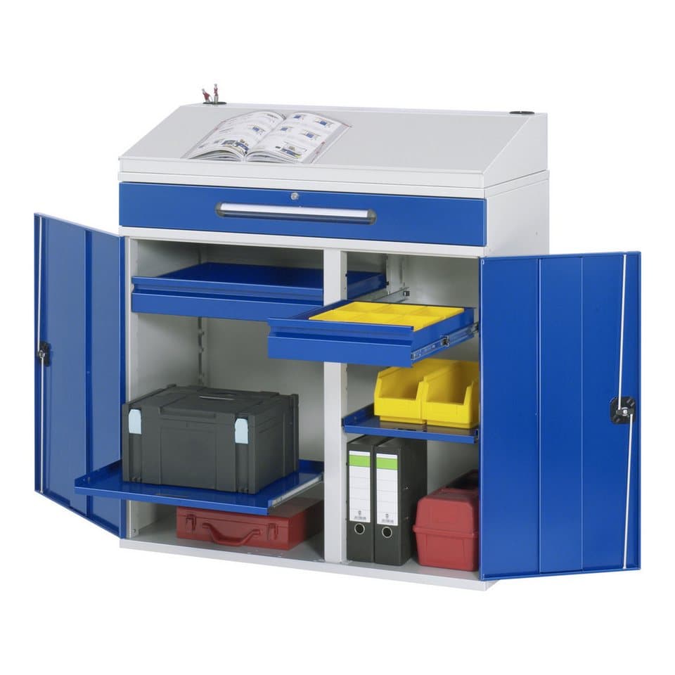 RAU Moderationskoffer Rau Beistellschrank-Stehpult - Modell 03 BxTxH 1100x520x1110/1220mm
