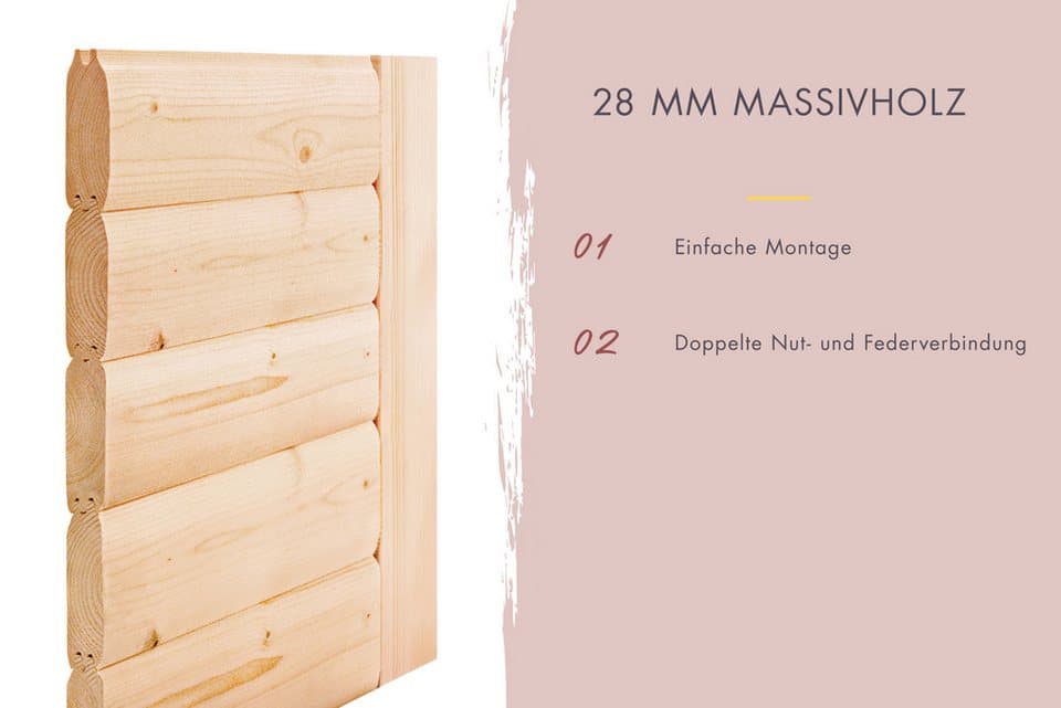 welltime Sauna Lohja, BxTxH: 196 x 170 x 202 cm, 28 mm, verschiedene Varianten - Thumbnail 6