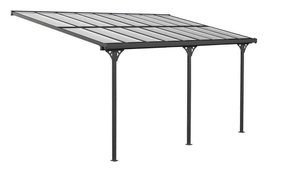 WESTMANN Terrassendach Bruce, BxT: 556x300 cm, Bedachung Doppelstegplatten, Rahmen aus pulverbeschichtetem Aluminium, schwarz - Thumbnail 4