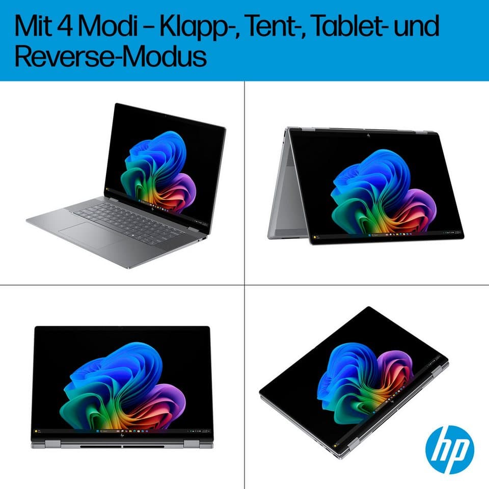 HP OmniBook X Flip 16-a0252ng Convertible Notebook (40,64 cm/16 Zoll, AMD Ryzen™ AI 5 340, Radeon, 16 GB, 1000 GB SSD) - Thumbnail 9