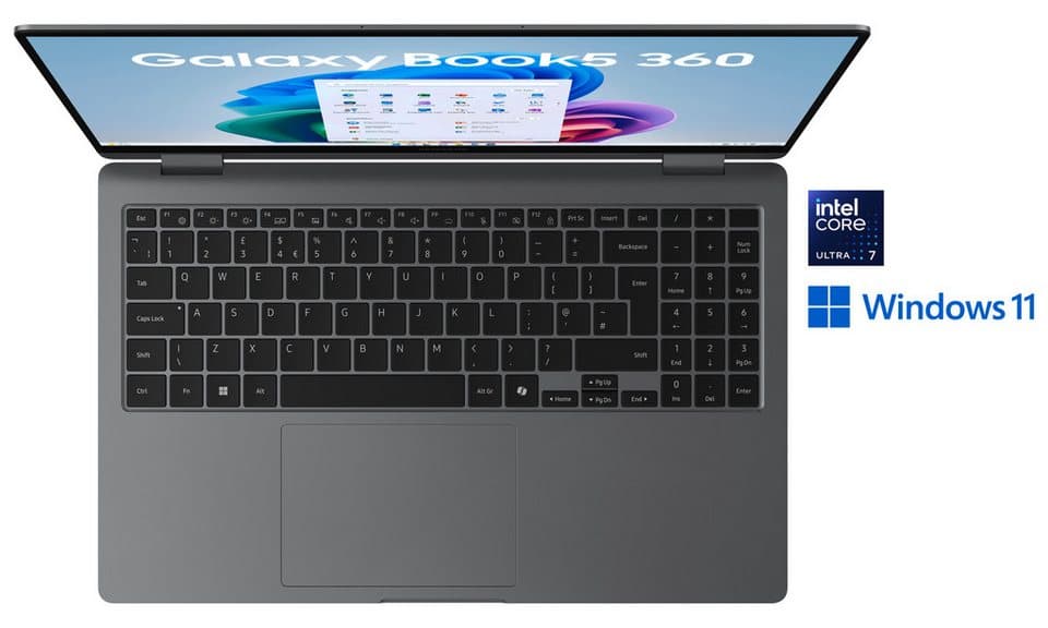 Samsung Galaxy Book5 360 15,6'' (NP750Q) Ultra7 16 GB + 512 GB Convertible Notebook (39,6 cm/15,6 Zoll, Intel Core Ultra 7, ARC, 16 GB, 512 GB SSD) - Thumbnail 8
