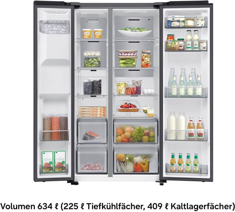 Samsung Side-by-Side RS70F RS70F66KBFEF, 178 cm hoch, 91,2 cm breit, Eis- und Wasserspender, Al Energy Mode, No Frost+ - Thumbnail 2