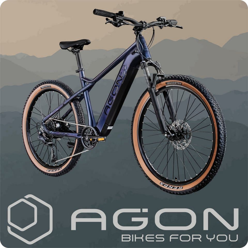 AGON E-Bike Mountainbike Alpha, 10 Gang Shimano Deore SGS T6000 Schaltwerk, Kettenschaltung, Heckmotor, 540 Wh, Pedelec, Elektrofahrrad für Damen u. Herren, MTB - Thumbnail 9