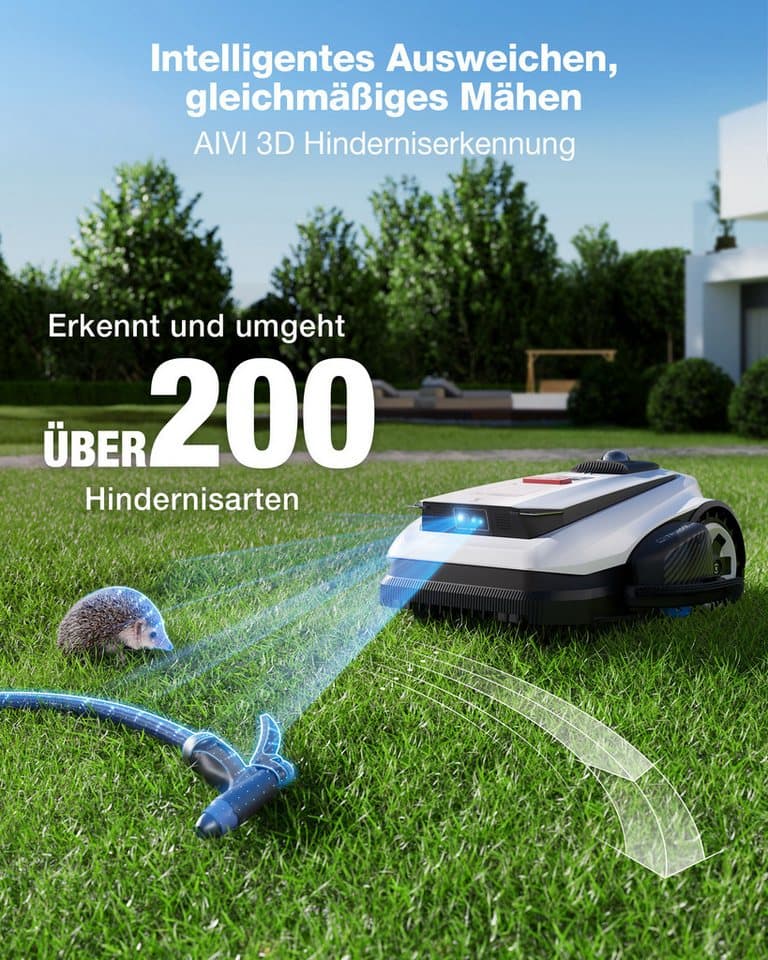 ECOVACS Rasenmähroboter GOAT A1600 LiDAR PRO, bis 1600 m² Rasenfläche, (Mäheffizienz von 400 m²/h, Trimmer (8500 rpm), Dual-LiDAR Navigation, leistungsstarker 32-V Energieplattform - Thumbnail 6