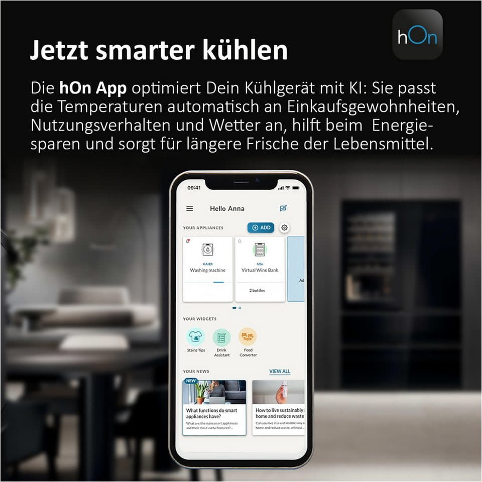 Haier French Door French Door 70 HFW7720ENMB, 200,6 cm hoch, 70 cm breit, 201 cm hoch, 70 cm breit, Easy Access-Gefrierschubladen - Thumbnail 10