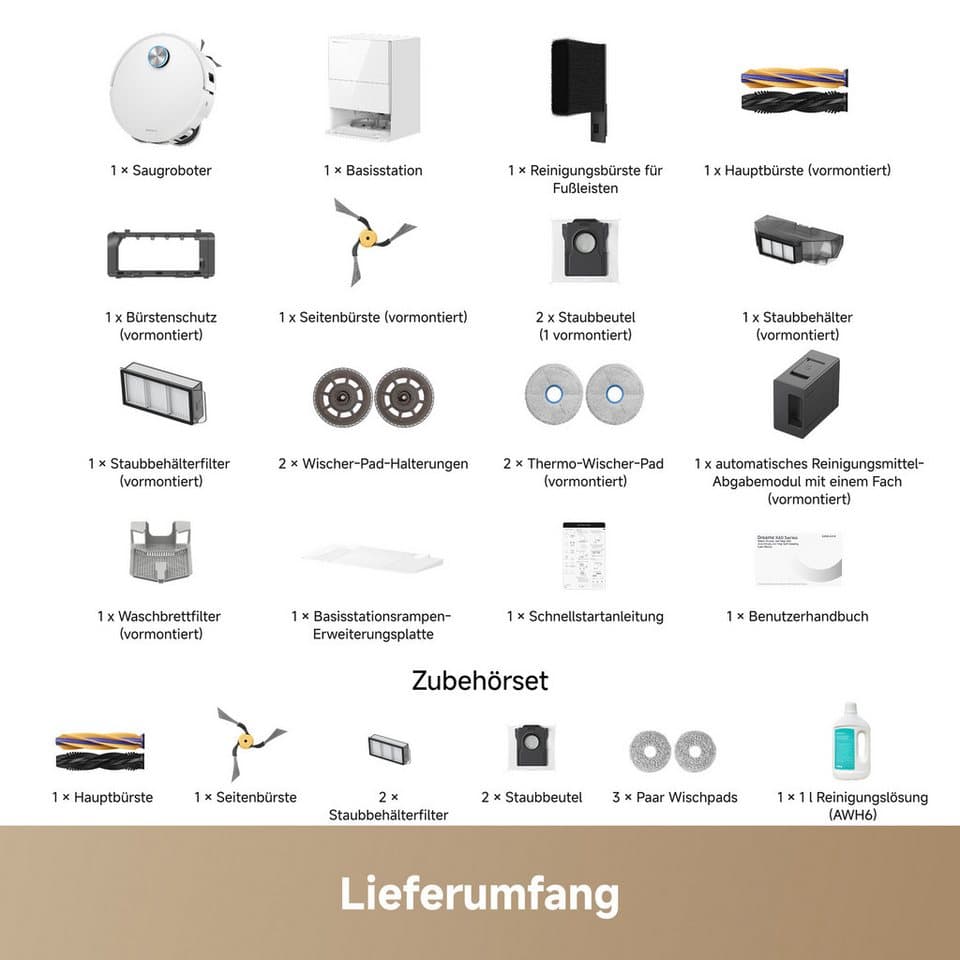 Dreame Saugroboter X60 Pro Ultra Complete, 600 W, ausfahrbahre Wisch-Pads, 40°C-Heißwischen, All-in-One-Basisstation - Thumbnail 15