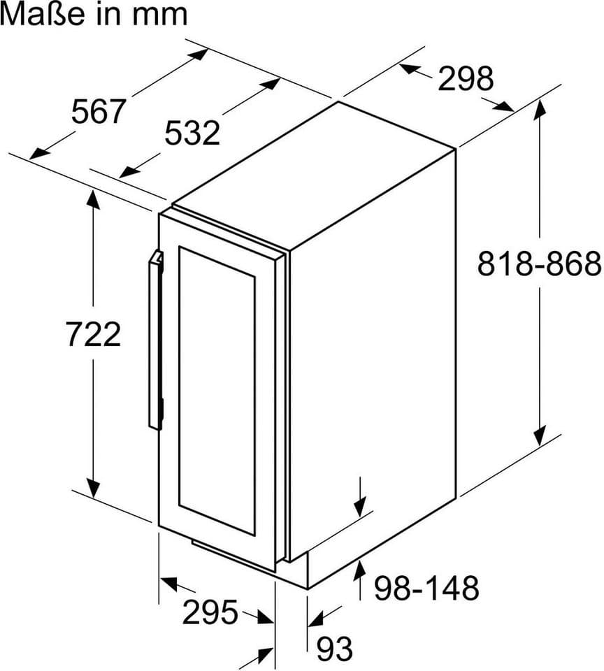 BOSCH Weinkühlschrank KUW20VHF0, für 21 Standardflaschen á 0,75l - Thumbnail 9
