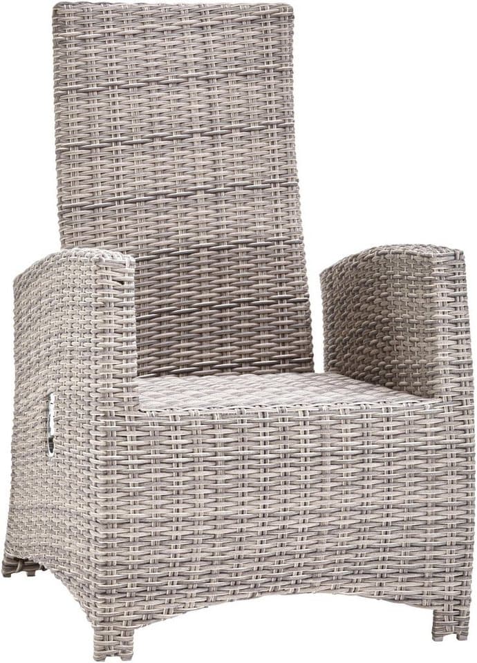 KONIFERA Garten-Essgruppe Monaco, (Set, 31-tlg., 10x Sessel, 1xTisch 200-366x100x75,5cm, inkl. Auflagen, Polyrattan,Alu), Rückenlehne verstellbar, Tischplatte aus 5mm starkem Sicherheitsglas - Thumbnail 8