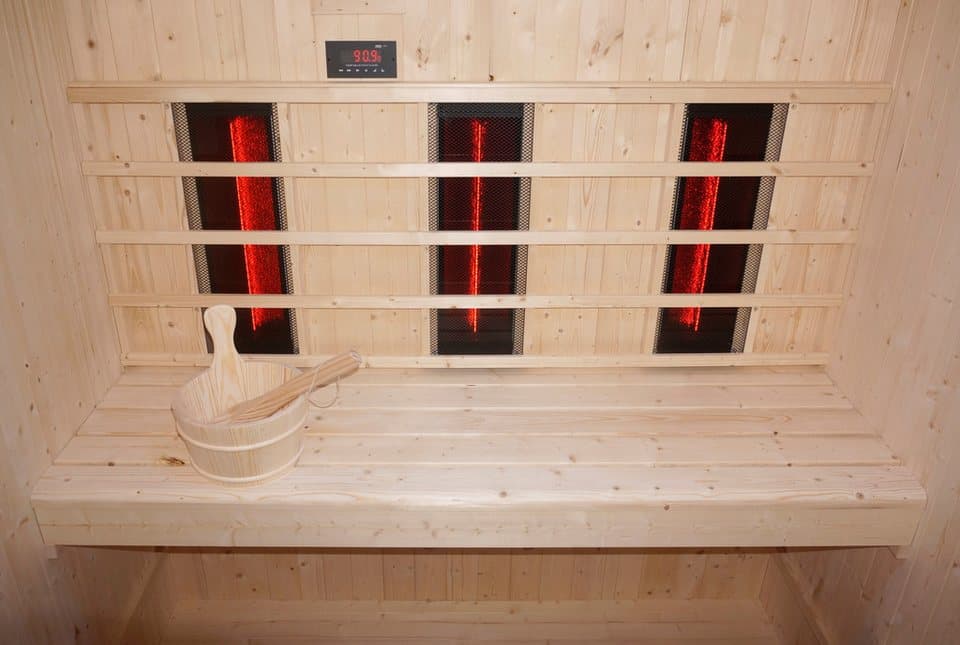 Sanotechnik Sauna »LAHTI« Außensauna mit Infrarotkabine, BxTxH: 198 x 181,5 x 200,2 cm, 4,4 mm, geeignet für 6 Personen, Fichetnholz - Thumbnail 8