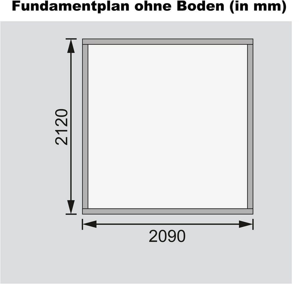 Karibu Gartenhaus Arnis 2, BxT: 242x238 cm, Made in Germany - Thumbnail 8